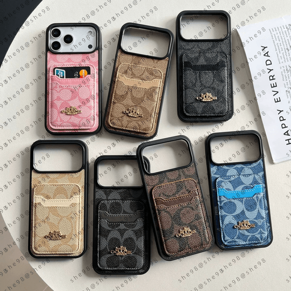Card Pocket Phone Case Designer iPhone Case for iPhone 17 Pro 15 Pro Max 13 12 11 14Plus 17promax 16promax Cases Samsung Galaxy S23 Ultra S22 PLUS S20 Mobile Cover