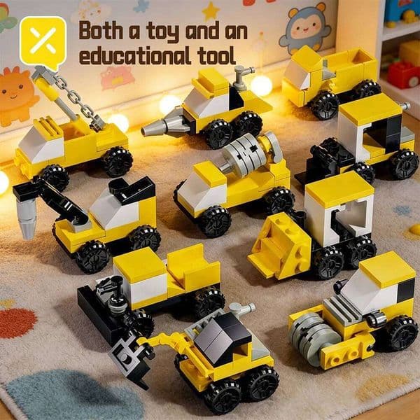 Super 10-in-2 Engineering Building Blocks Set Kids DIY Model Education Construction Play Toys Indoor Fun for Children Gifts