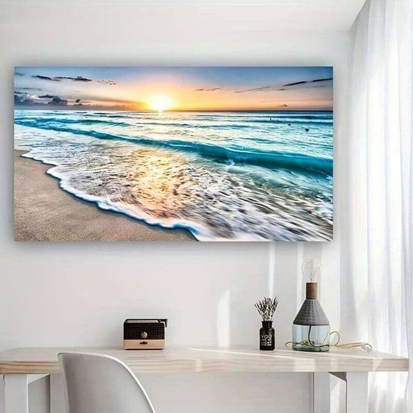 Beach Sunset Art Posters Large Landscape Canvas Painting Print Nordic Wall Decoration Picture For Home Decor W260515