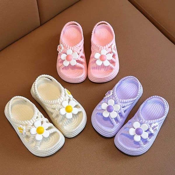 New Summer Children Slippers Flower Pattern Lithe Comfort Sandal For Aged 2-8 Girls Non-slip Seabeach Flip Flops Home Kids ShoesJ260515
