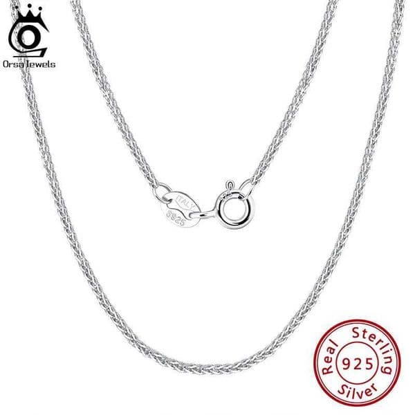 ORSA JEWELS Genuine 925 Sterling Silver Chopin Chain Necklace Minimalism Style 925 Chopin Chain 40-60cm SC53 C260515