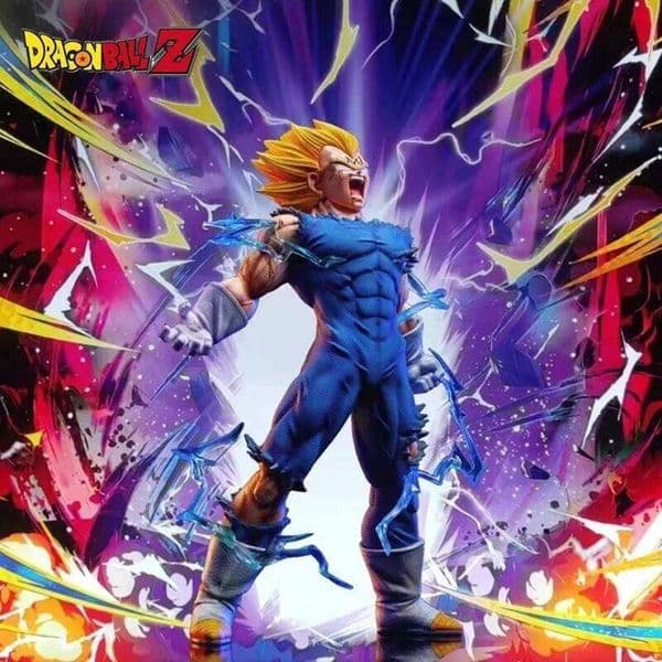 Hot 27cm Dragon Ball Z Majin Vegeta Anime Figure Self-destruct Super Saiyan Action Figures Pvc Statue Figurine Model Toys Gift 26Y0515