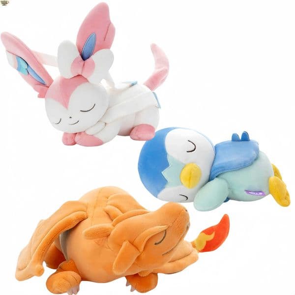 Pokemon Pikachu Sleeping Series Sylveon Glaceon Leafeon Gengar Plush Sprigatito Piplup Stuffed Doll Charizard Peluche Toy Gift L260515ITPV