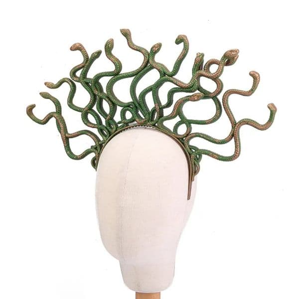 Luxury Designer Decor Halloween Headband Medusa Curved Snake Shape Adult Toys Hoop Rave Headpiece Hair Band Party Cosplay Costume room Props 2