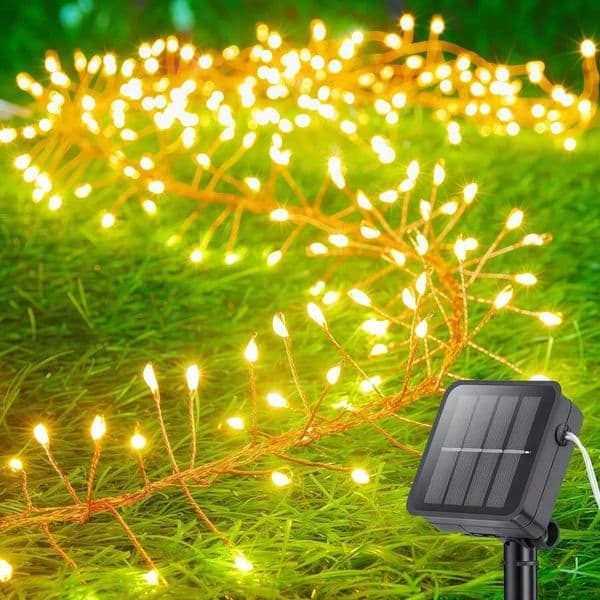 Solar LED Firecracker String Lights Outdoor Waterproof Garland Fairy Light for Wedding Party Garden Christmas Holiday Decoration 260514