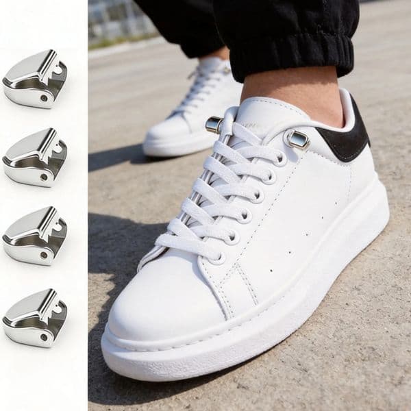 Non Tie buckle elastic shoelaces Sneakers Flat Shoelaces Quick Elastic Shoestrings One Size Fits All Kids Adult shoe