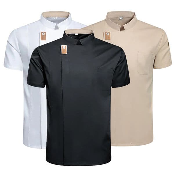 Unisex Chef Jacket Summer Kitchen Shirts el Restaurant Waiter Uniforms Bakery Catering Work Clothes Cooking 260515