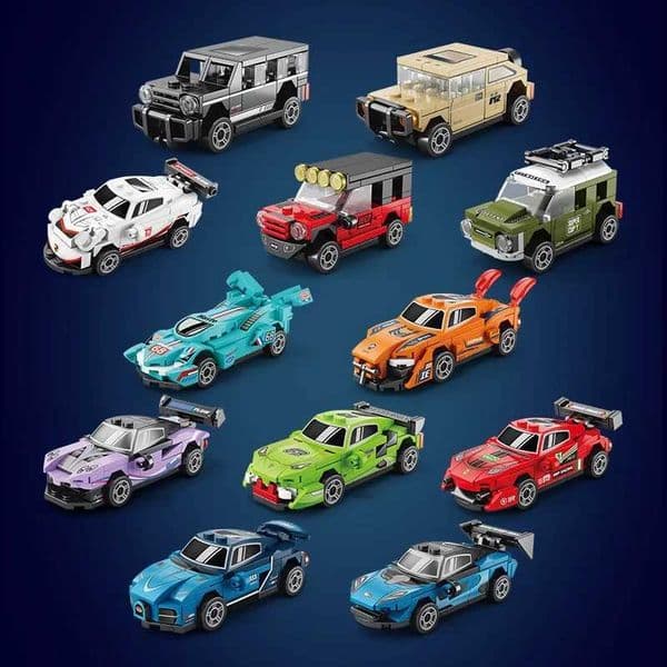 Building Blocks Off-Road Sports Car Racing Car Assembly Model Creative Assembled Toy Gift Z260515