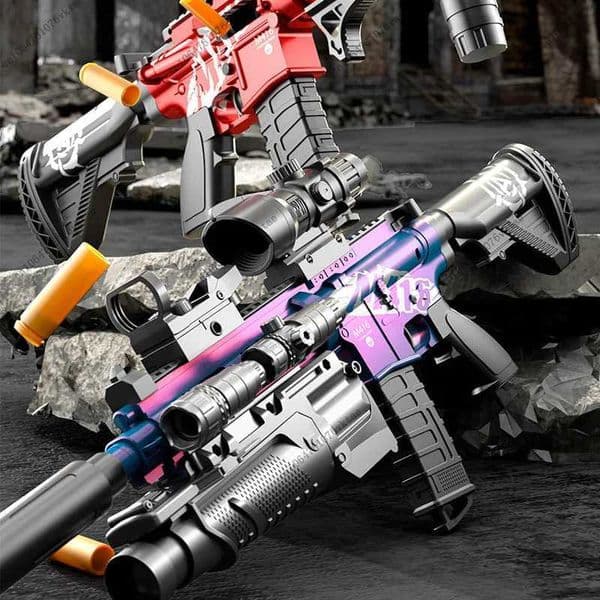 Childrens Manual Soft Bullet M416 Soft Bullet Gun Can Fire Submachine Gun Model Boy Toy Gun Action Loading Assault RifleL26051519SR