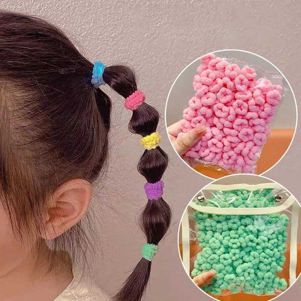 100-500pcs Children Elastic Hair Bands Girls Colorful Hair Ties Ponytail Holder Bands Mini Hair Scrunchie Kids Hair Accessories L260515