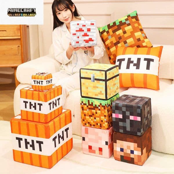 Minecraft block plush toy game merchandise sponge block TNT plush L2605151MIG