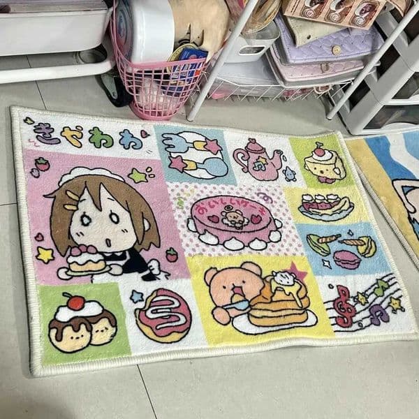 VIKAMA Japanese-Style Cartoon Carpet Home Decor Soft And Absorbent Living Room And Bedroom Non-Slip Floor Mat Dirt-Resistant Z260514