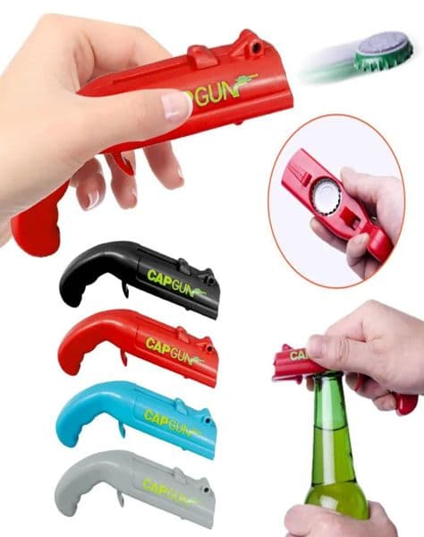 Luxury Designer Decor room Portable Cap Gun Beverage Beer Bottle Opener Launcher Bar Tool Drink Opening Shooter Wine Accessories Decoration 17