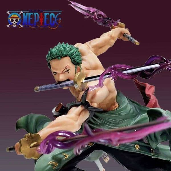 18cm Roronoa Zoro Three-Blade Sa-maximum Manga Anime Statue Action Figure Collection Model Kid Toys 26Y0515
