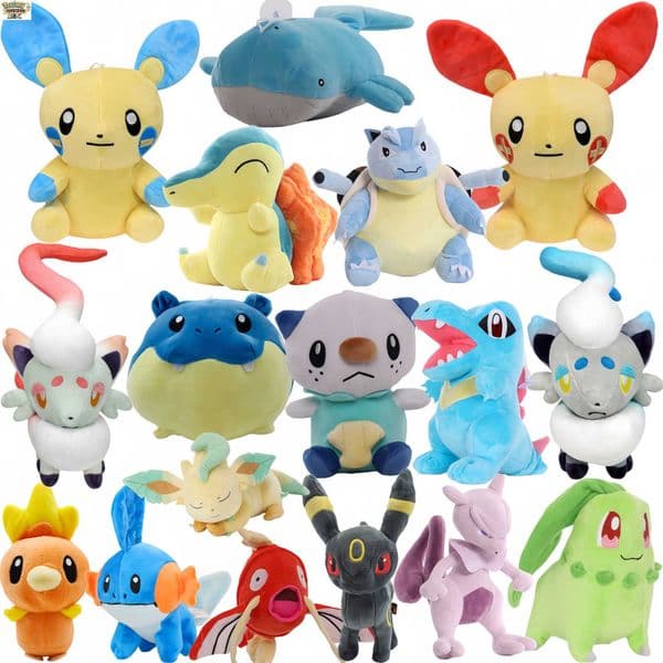 Pokemon Zorua Latias Latios Milotic Rayquaza Plush Toys Anime Plusle Minun Spheal Blastoise Chikorita Oshawott Peluche Doll Gift L260515ZSWD