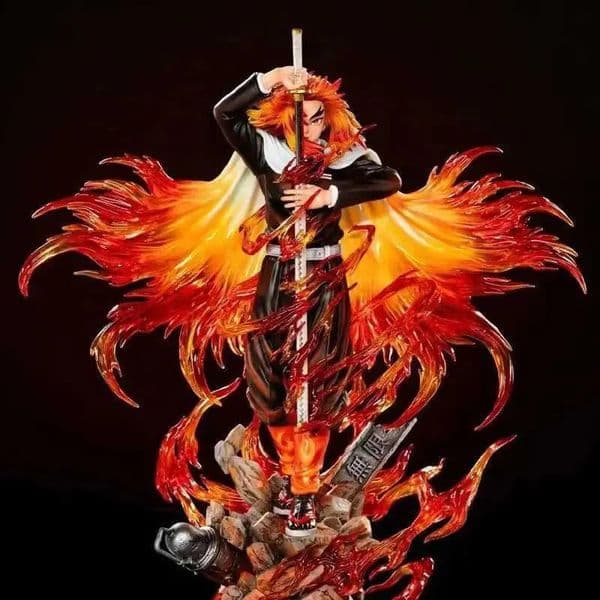 2026 New 30Cm Demon Slayer Figures Rengoku Kyoujurou Figure Anime Figurine Pvc Model Statue Collection Room Decoration Desk Toys Gift Designer 03