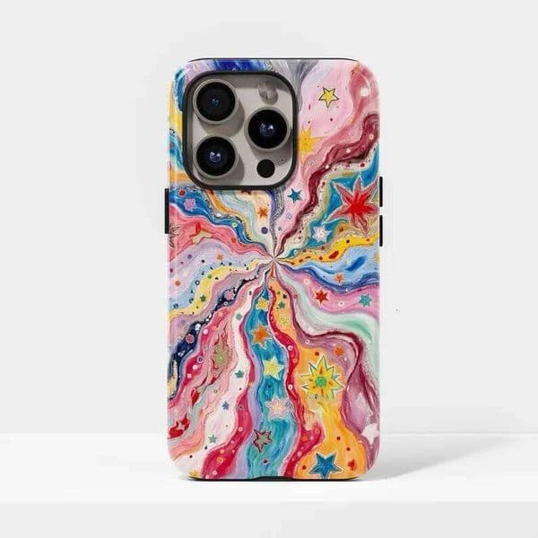 Psychedelic Cosmic Swirl Phone Case for IPhone 17 16 15 14 13 12 11 X XS XR XSMAX 7 8 Air Pro Max Plus Luxury Double-layer Cover 26Y0515