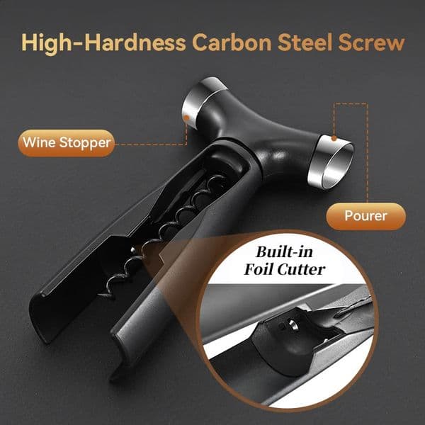 Wine Corkscrew 4 in 1 Multifunction Manual Bottle opener Stopper Screwdriver Utensils 260508