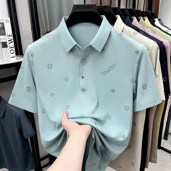 New Printed Polo Short-sleeve T-shirt For Young Designer T-shirt Hoodie Men Versatile Casual Turn-down Collar Summer High-end Polo Shirt With Comfortable Fabric