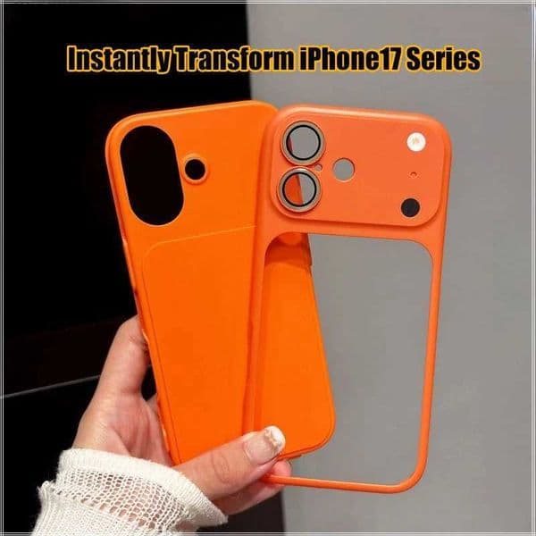 2 IN 1 Case For iPhone 17 Air 16 15 14 13 12 Pro Max 11 Shockproof Matte Lens Protection Instant Change To 17Series Simple Cover Z260514