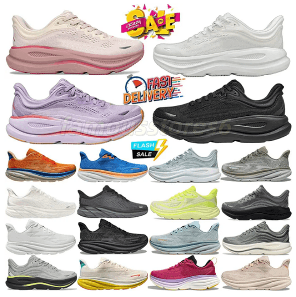 Designer Running Shoes Bondis 8 Clifton 9 Cliftons Runer Sports Harbor Mist Black White Carbon X 2 Free People Casual Outdoor Athletic Mens Women Eur 36-45