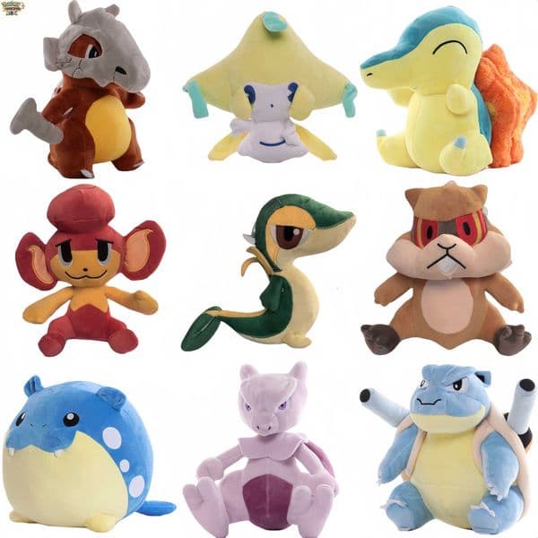 Pokemon Pikachu Peluche Snivy Pansear Abra Patrat Plush Jirachi Cubone Spheal Cyndaquil Blastoise Charizard Genger Stuff Doll L260515SDRX