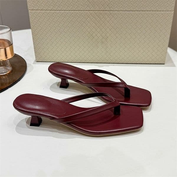 Summer Women Clip Toe Slippers Comfort Low Heel Slides Shoes Ladies Casual Dress Street Style Sandalis 260514