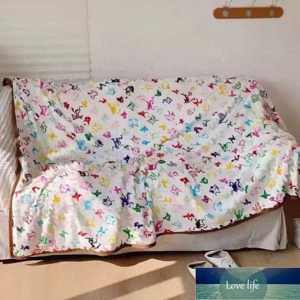 Luxury Designer Decor Designers Blanket Air Fashion Conditioning Car Travel Bath Towel Soft Winter Fleece room Shawl Throw Blankets Decorati 17