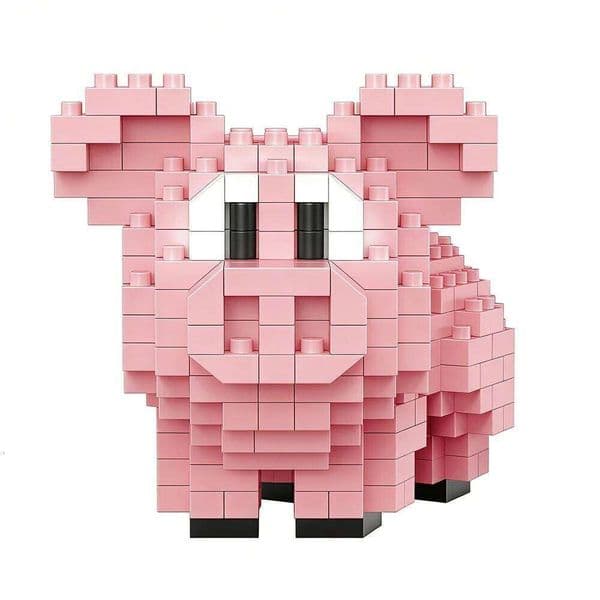 Creative DIY Micro Mini Building Blocks Toy Set Snail Hamster Panda Animal Series Play Kit Ideal Birthday Gift for Boys Girls