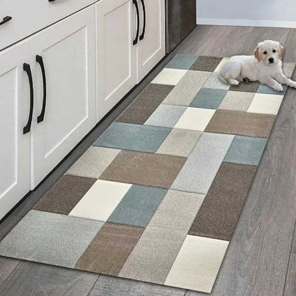 VIKAMA Modern Geometric Rug Non-Slip Kitchen Mat Long Laundry Room Mat Entryway Hallway Mat Bedside Decorative Rug Z260514 thumbnail 2