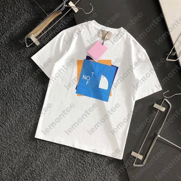Mens Designer Clothes Unisex Color Block Print Short Sleeve T Shirt Crew Neck Fashion Tee Soft Cotton Outdoor Streetwear Summer Top For Women T Shirt PYD2605146