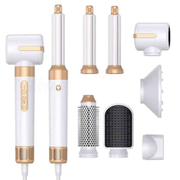 7 in 1 Dryer 1400W Straightener Hair Hot Comb Professional Auto Wrap Dryer&Straightening Brush Automatic Curling Iron W260515