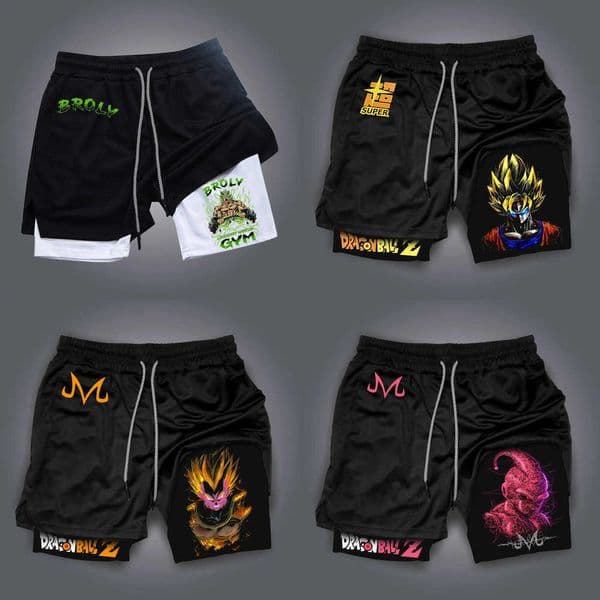Official DragonBall Anime Suitable for Project Sports Badminton Anime Gender-Fr Kei Style Retro Breathable Quick-Drying Shorts Z260325TGGK