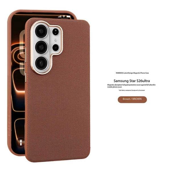 Magnetic Technology Woven Matte Phone Case for Galaxy S26 Edge S25 S24 S23 Ultra for Shockproof Fabric Cover Z260514