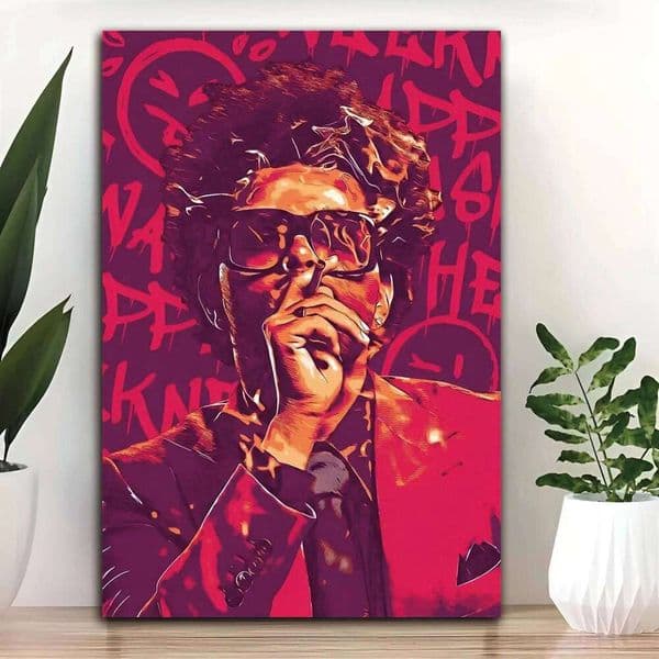 Frameless Music Singer Silhouette Canvas Wall Art 12x18 Inch Modern Abstract Portrait for Bedroom Living Room Decor W260515