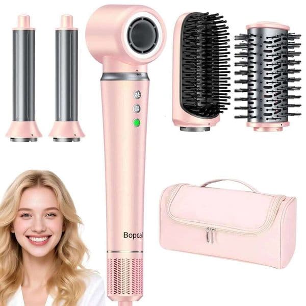5 in 1 Air Styler Frizz-Free Auto Wrap Curler, High-Speed Hair Dryer, Straightening & Blow Dryer Brush for Styling W260515
