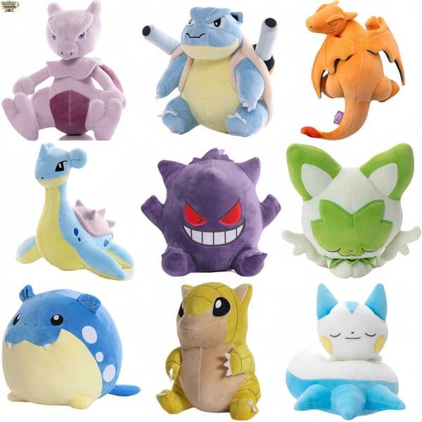 Pokemon Plushies Pikachu Plush Charizard Blastoise Lapras Spheal Mewtwo Sprigatito Pachirisu Gengar Peluche Toy Hobbies Kid Gift L260515QE0M
