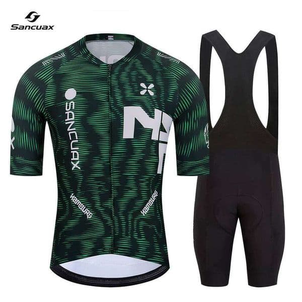 Sancuax Summer Clothing Men's Short Sleeves Cycling Jersey Set with Pockets Breathable Road Bike Ciclismo Hombre 26Y0515