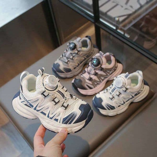2026 Pink Sneakers Kids Breathable Anti-slippery for School Running Boys Girls Children Chunky-sole Shoes J260514