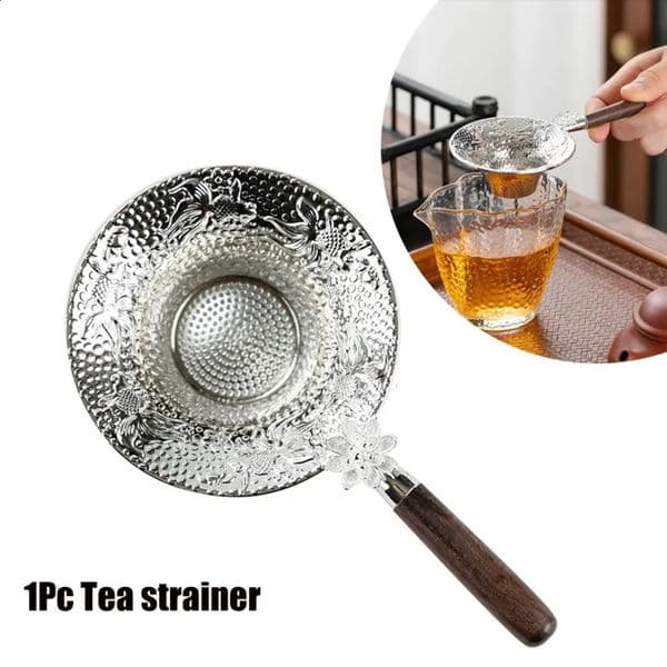 Luxury Designer Decor Mental Mesh Strainer Stainless Steel room Filter Sieve Teaware Lace Drain Useful Tea Infusers Kitchen Accessories Deco 16