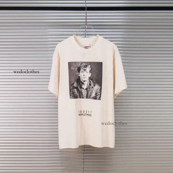 Fashion Designer Cotton Tshirt Casual Vintage T Shirt 26Ss Short Sleeve Oversized Retro Tshirt Size S-XL