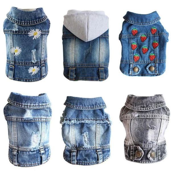 XS-2XL Denim Dog Clothes Cowboy Pet Dog Coat Puppy Clothing For Small Dogs Jeans Jacket Dog Vest Coat Puppy Outfits Cat Clothes 260513