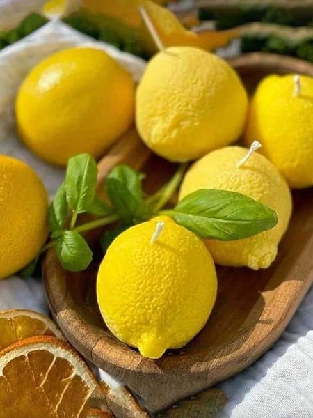 1pc Lemon Scented Candles Handmade Soy Wax Suitable For Home Decor Party Dining Table DecorHoliday Gift Wedding Decor L260513