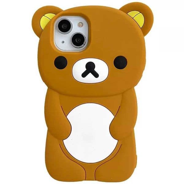 For iPhone 17 16 15 14 13 12 11 Pro Max Xs XR 6 7 8 Plus Cute Rilakkuma Bear Soft Silicone Cover Case C260515