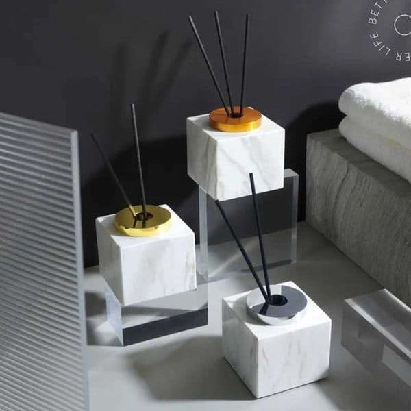 European-style Marble Ara Diffuser Bottle Bathro Accessory Luxurious Square Essential Oil Diffuser Bottle He DecorationJ260515