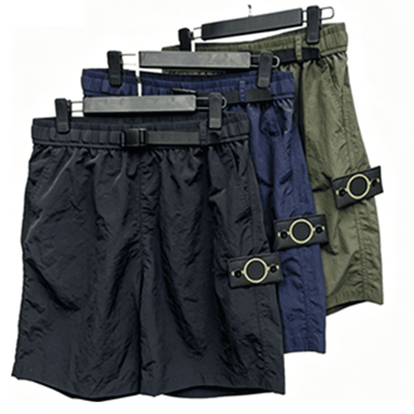 Men's New Stone Shorts Belted shorts loose fit five-inch length shorts cargo short pants Luxury mobile badges shorts UK Size