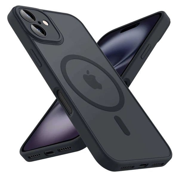 Luxury Magnetic Matte Translucent Armor Shockproof Case For iPhone 11 12 13 14 15 16 For Wireless Charge Cover C260515