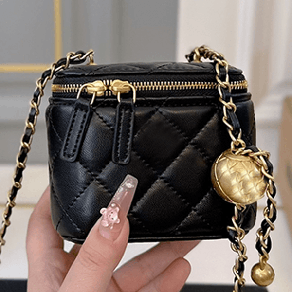Fashionable chain mouth red envelope retro mini makeup bag classic diamond-patterned commuter bag luxury designer bag women's single-shoulder bag high-end handbag