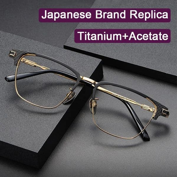Japanese ner Reproduction Eyebrow Eyeglasses Men Business Elitist Square Eyewear y Comfort Glasses Frame 260514