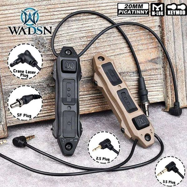 WADSN Pressure Crane Plug SF 2.5MM For DBAL A2 PEQ-15 NGAL Laser Hunting Flashlight Remote Dual Function Switch Button J260515